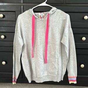 Fate Gray Sweater with Stripe Detail
